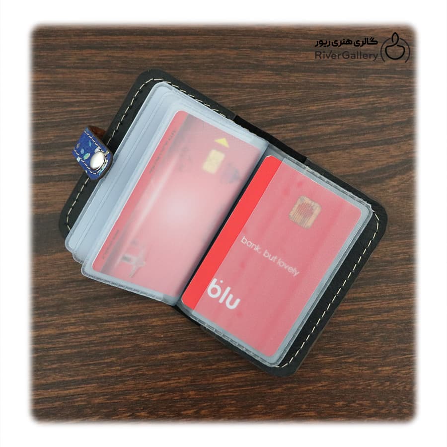 جا کارتی چرم طبیعی دست ساز دریا — تصویر ۷