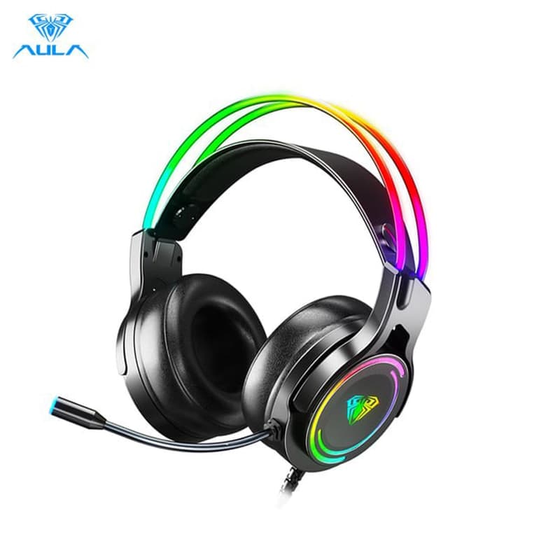 هدست سيم دار گيمينگ آئولا AULA S506 USB مشكی — تصویر ۶