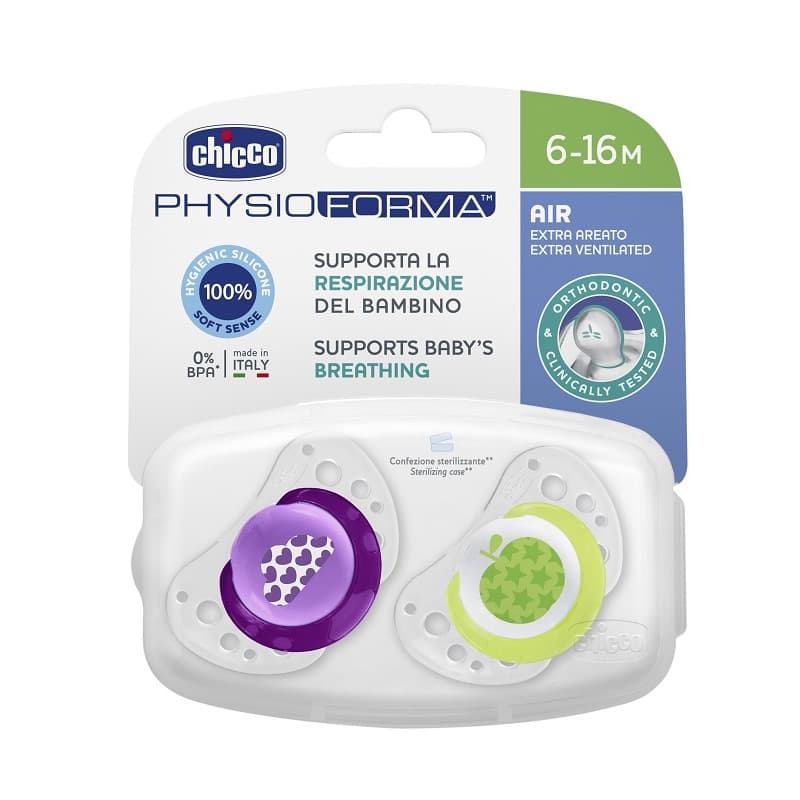 پستانک ارتودنسی 16-6 ماه فیزیوفرما ایر PhysioForma Air چیکو Chicco
