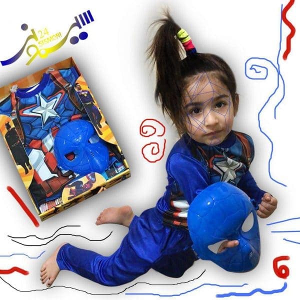 ست لباس با نقاب کاپيتان آمريکا