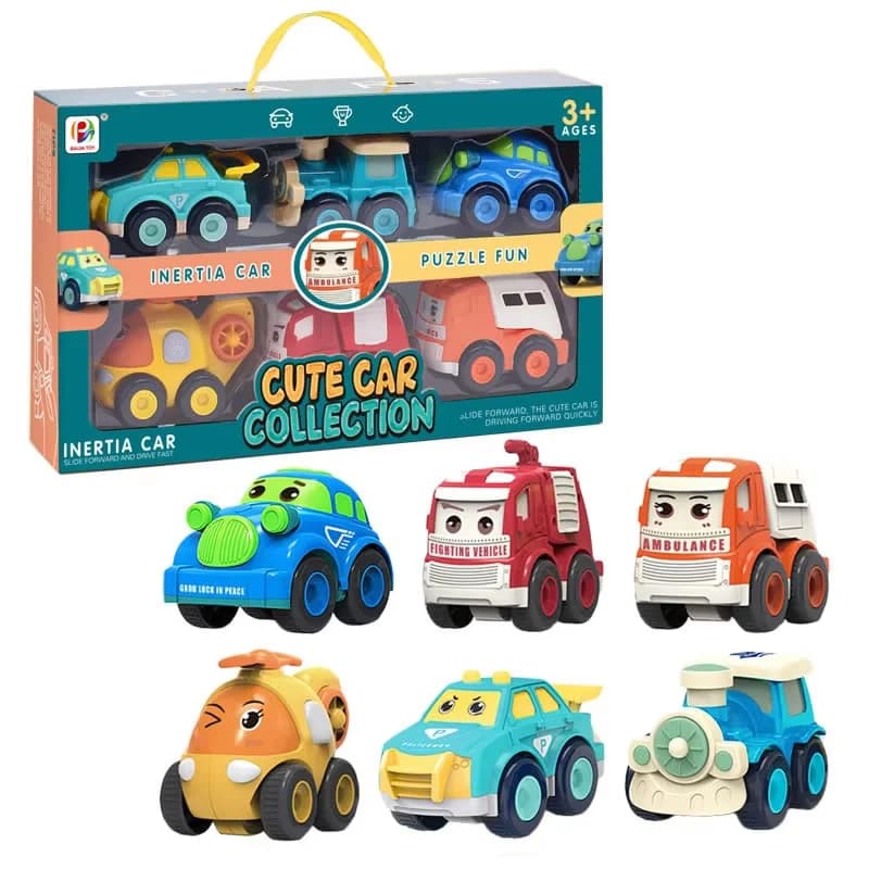 اسباب بازی ماشین بسته 6 عددی Baijia Toys Inertia Car — تصویر ۲