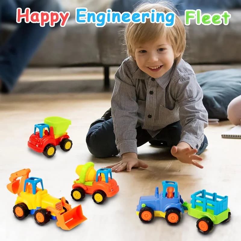 اسباب بازی ماشین بسته 4 عددی ساخت و ساز 326 هالی تویز Huile Toys — تصویر ۸