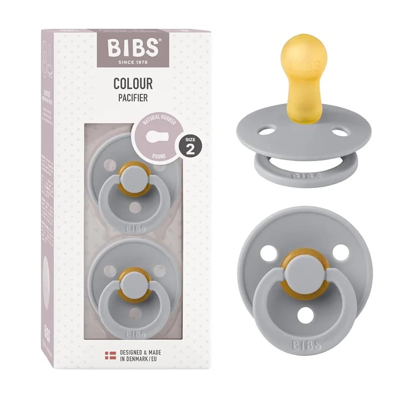 پستانک سر گرد نوزاد 0 تا 6 ماه COLOUR طوسی روشن بیبس Bibs