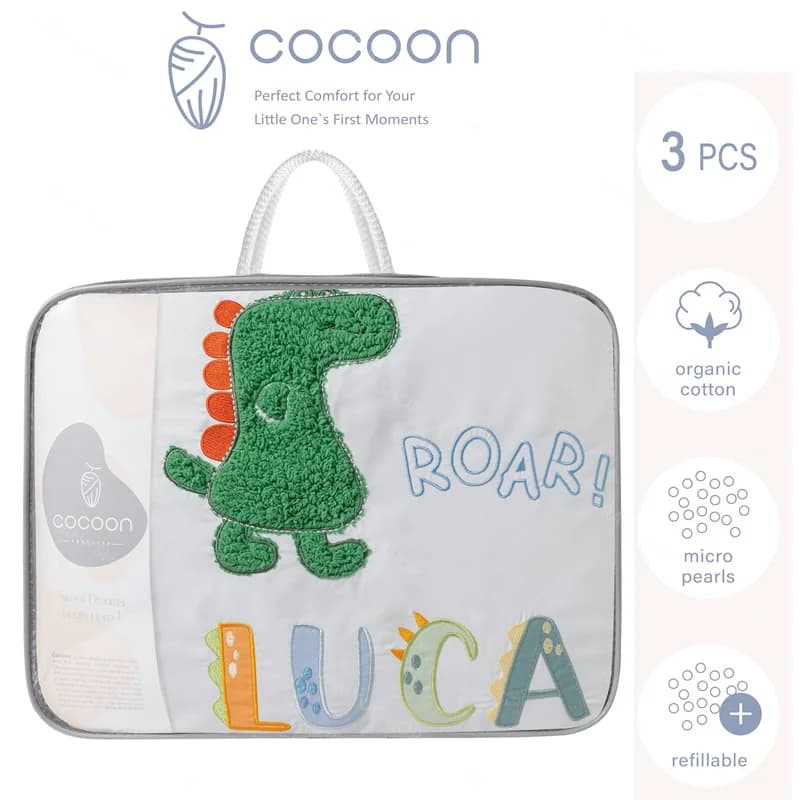 سرویس خواب سه تکه نوزادی طرح دایناسور Cocoon — تصویر ۶