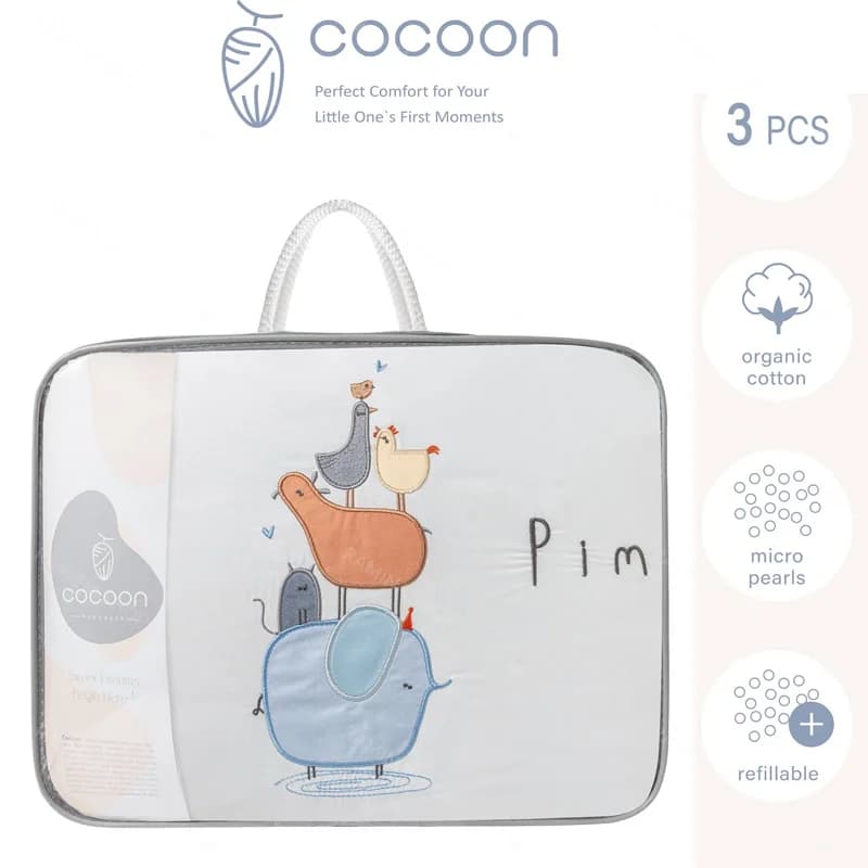 سرویس خواب سه تکه نوزاد طرح دوستان جنگل Cocoon — تصویر ۳