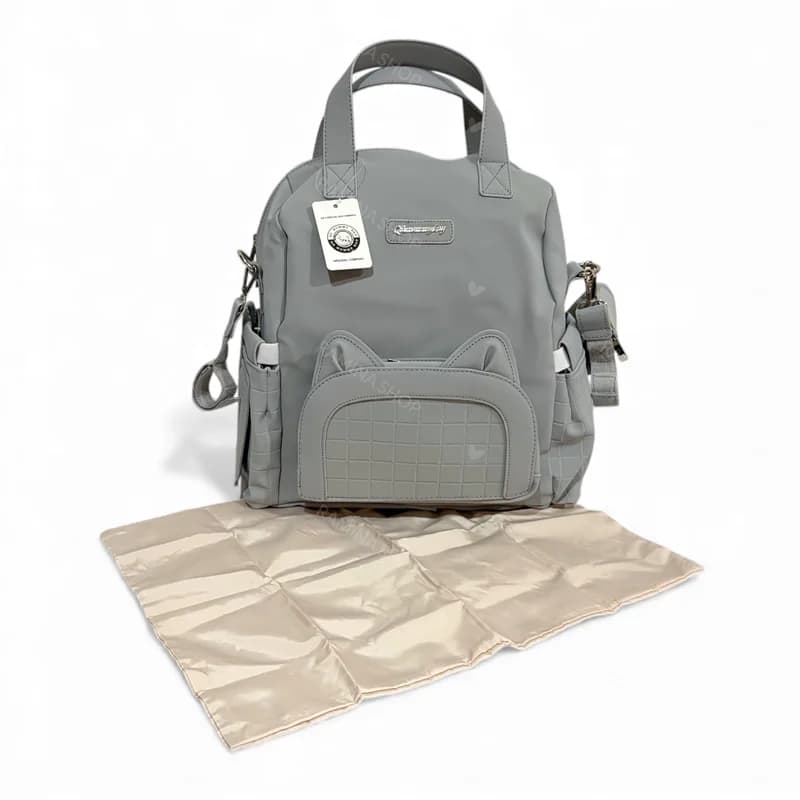کوله پشتی لوازم مادر و کودک طرح گربه مامی بگ Mommybag — تصویر ۶