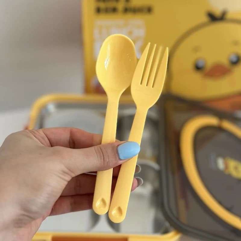 لانچ باکس چهار قسمتی طرح جوجه Ben Duck — تصویر ۴