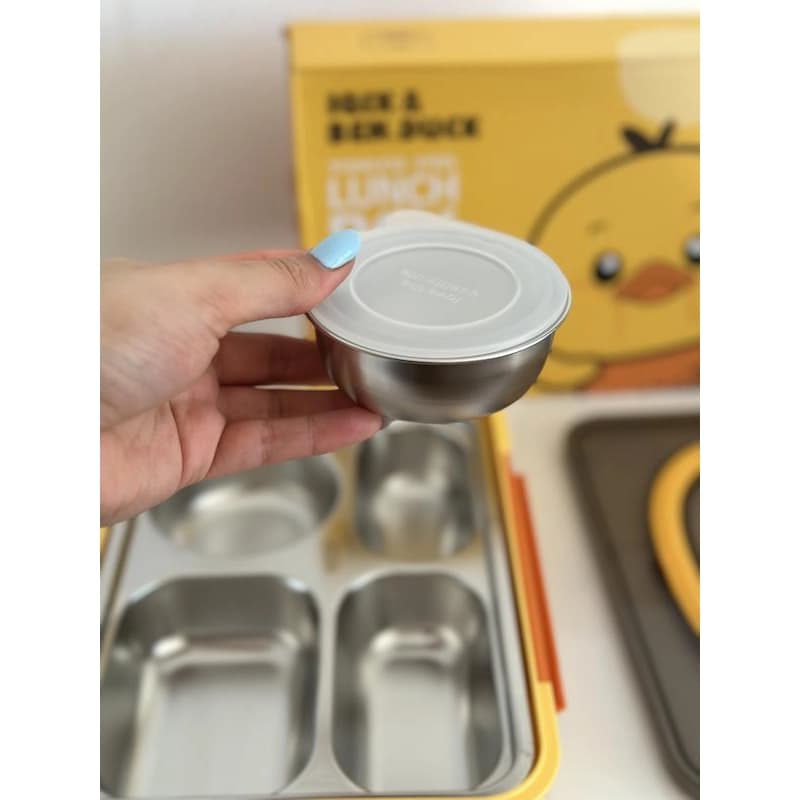 لانچ باکس چهار قسمتی با کاسه درب دار طرح جوجه Ben Duck — تصویر ۷