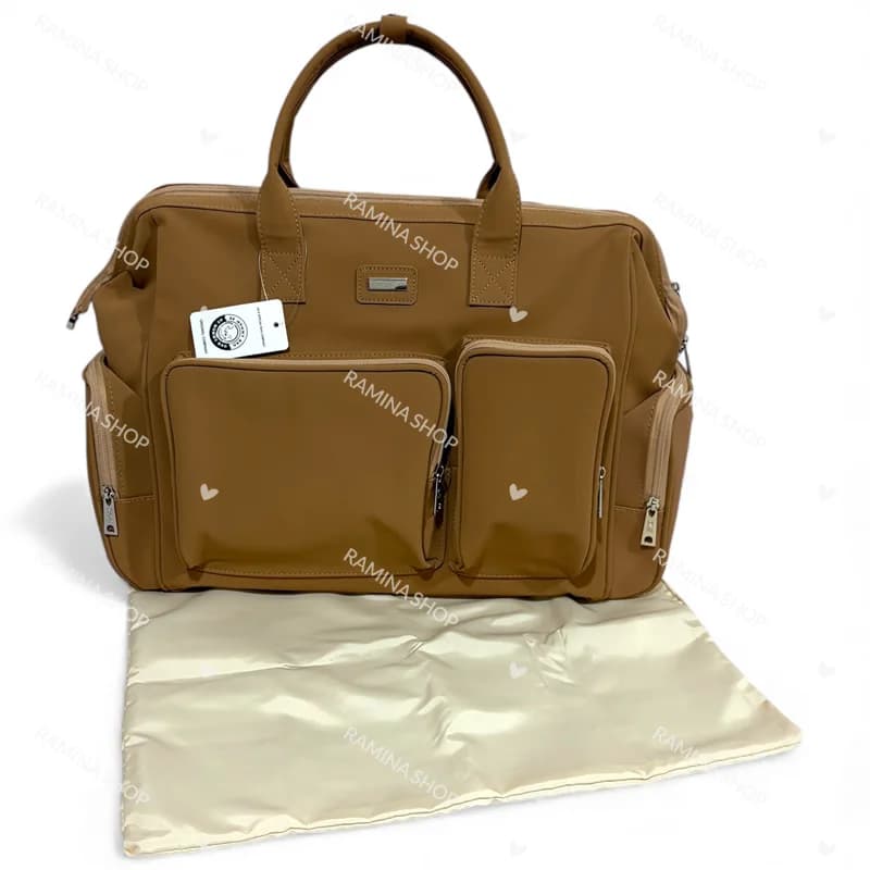 ساک لوازم رو دوشی مادر طرح چرم QZmommybag — تصویر ۸