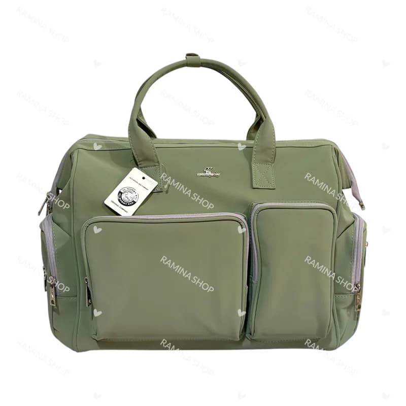 ساک لوازم رو دوشی مادر طرح چرم QZmommybag — تصویر ۳