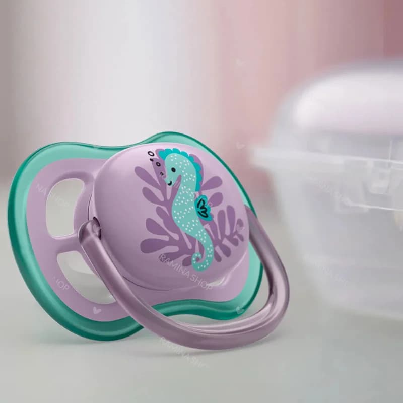 پستانک الترا ایر 18-6 ماه طرح حیوانات دریایی بسته 2 عددی اونت Avent — تصویر ۶