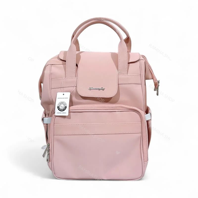 کوله پشتی لوازم کودک طرح چرم QZmommybag — تصویر ۳