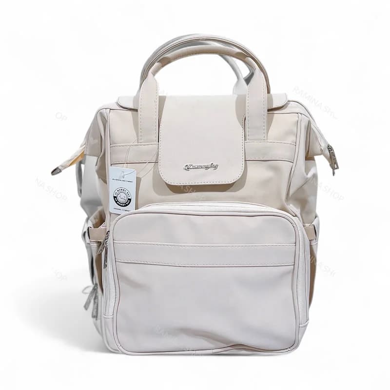 کوله پشتی لوازم کودک طرح چرم QZmommybag — تصویر ۷