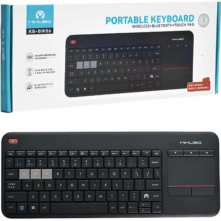 کیبورد بی سیم بلوتوثی Mikuso KB-BW06 — تصویر ۳