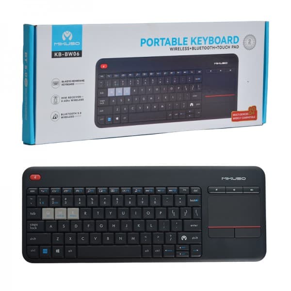 کیبورد بی سیم بلوتوثی Mikuso KB-BW06 — تصویر ۶
