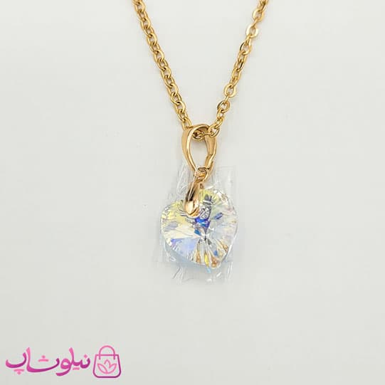 گردنبند زنانه ژوپینگ سواروسکی سفید کد 1989 — تصویر ۲