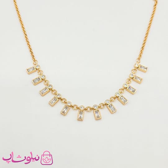 گردنبند زنانه ژوپینگ مجلسی نگیندار کد 2698
