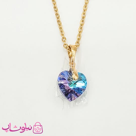 گردنبند ژوپینگ سواروسکی آبی بنفش کد 1989
