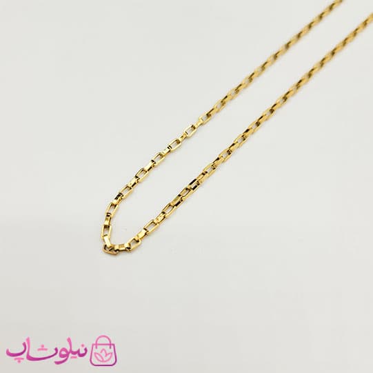 زنجیر مردانه باکس (آجری) استیل طلایی 60 سانت 2 میل کد 1291