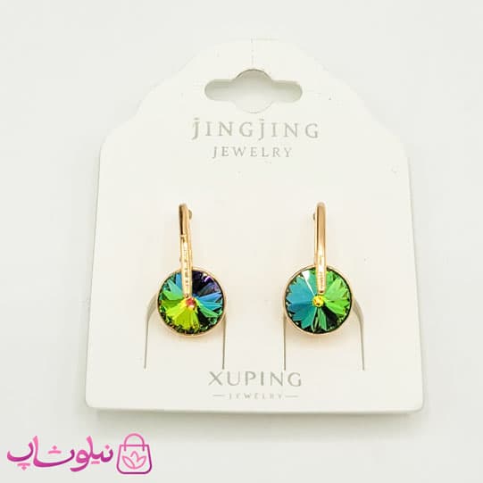گوشواره سواروسکی ژوپینگ هفت رنگ کد 1691 — تصویر ۳