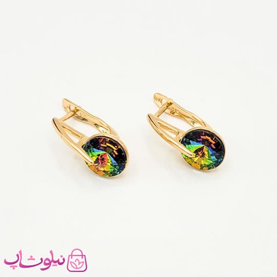 گوشواره سواروسکی ژوپینگ هفت رنگ کد 1691