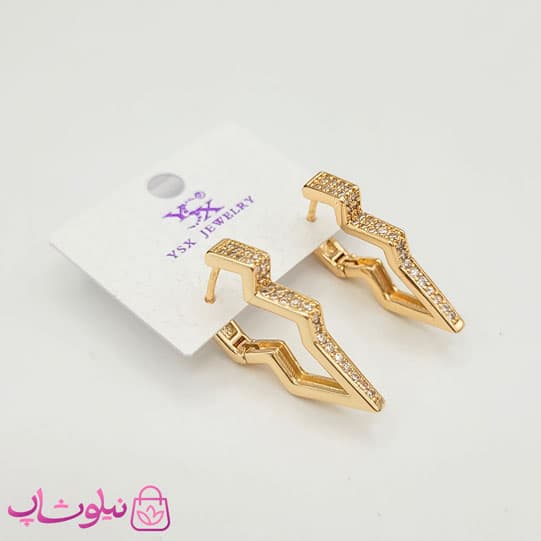 گوشواره آویز زنانه ysx مدل صاعقه کد 55 — تصویر ۴