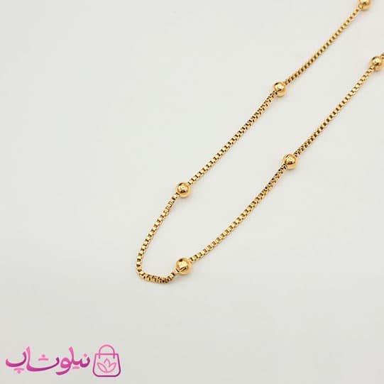 زنجیر زنانه ژوپینگ مدل توپی ضخیم کد 991