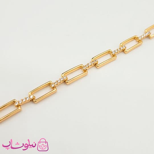 دستبند دخترانه ژوپینگ ظریف نگیندار کد 153 — تصویر ۲