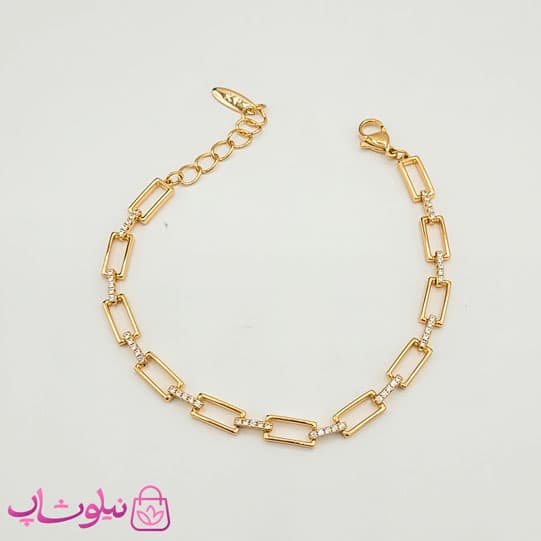 دستبند دخترانه ژوپینگ ظریف نگیندار کد 153 — تصویر ۳