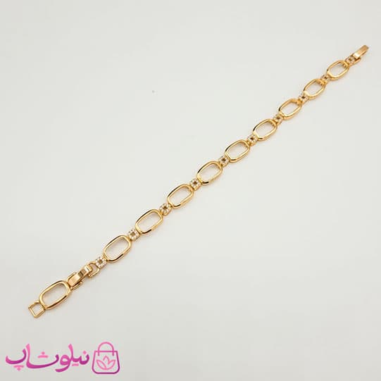 دستبند دخترانه ژوپینگ با حلقه های مستطیلی کد 2291 — تصویر ۴