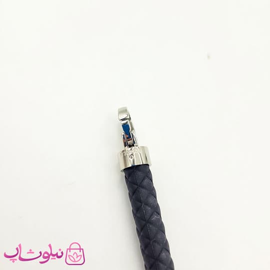 دستبند امگا رابر مشکی مردانه زنانه با قفل نقره ای کیفیت مستر کد 1100 — تصویر ۱۱