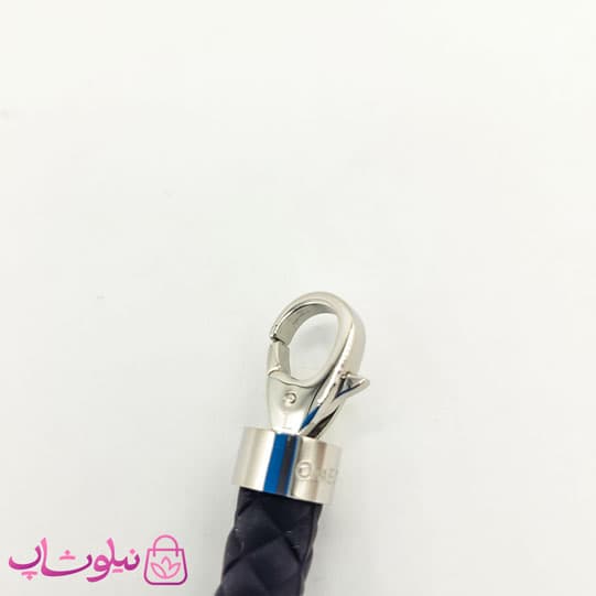 دستبند امگا رابر مشکی مردانه زنانه با قفل نقره ای کیفیت مستر کد 1100 — تصویر ۸