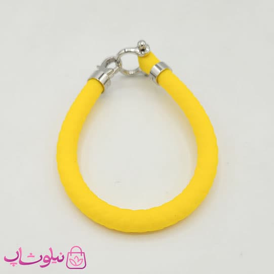 دستبند امگا رابر زرد مردانه زنانه با قفل نقره ای کیفیت مستر کد 1100 — تصویر ۹