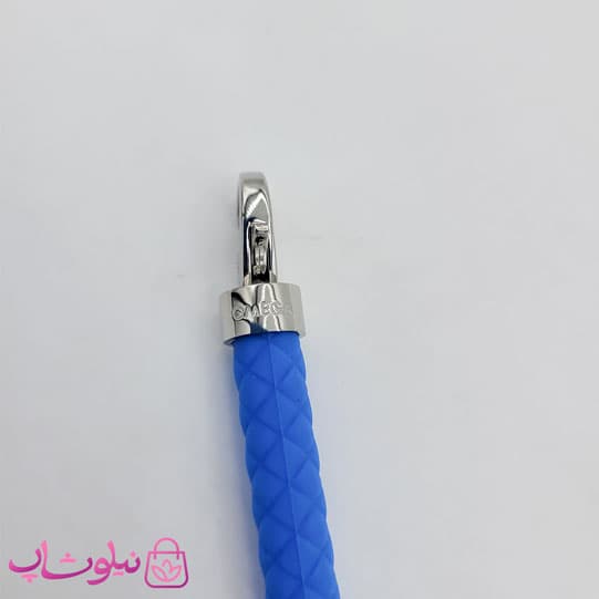 دستبند امگا رابر آبی با قفل نقره ای مردانه زنانه کیفیت مستر کد 1100 — تصویر ۱۰