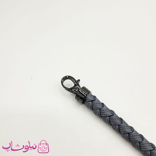 دستبند امگا مردانه کنفی طوسی با قفل مشکی کیفیت مستر کد 1100 — تصویر ۹