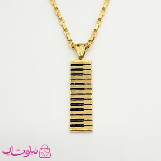 گردنبند اسپرت مدل پیانو استیل کد 691