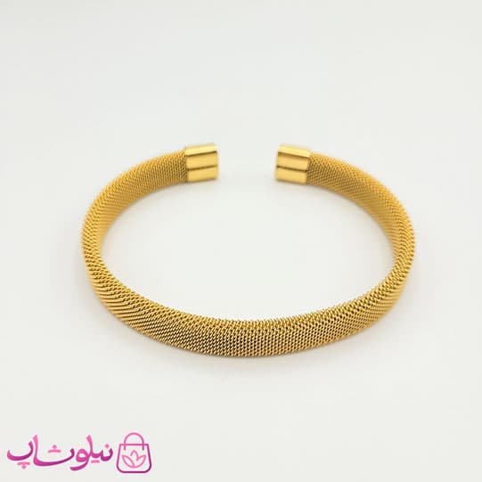 دستبند حصیری مردانه زنانه استیل طلایی کد 2991