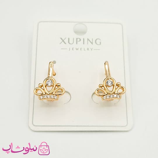 گوشواره دخترانه ژوپینگ مدل تاج کد 721 — تصویر ۵