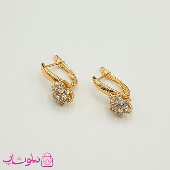 گوشواره زنانه ژوپینگ مدل گل نگیندار کد 991