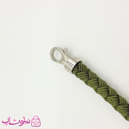 دستبند امگا مردانه برزنتی یا کنفی سبز با قفل نقره ای کیفیت مستر کد 1100 — تصویر ۱۱