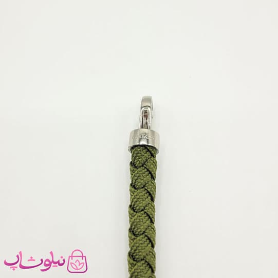 دستبند امگا مردانه برزنتی یا کنفی سبز با قفل نقره ای کیفیت مستر کد 1100 — تصویر ۱۰