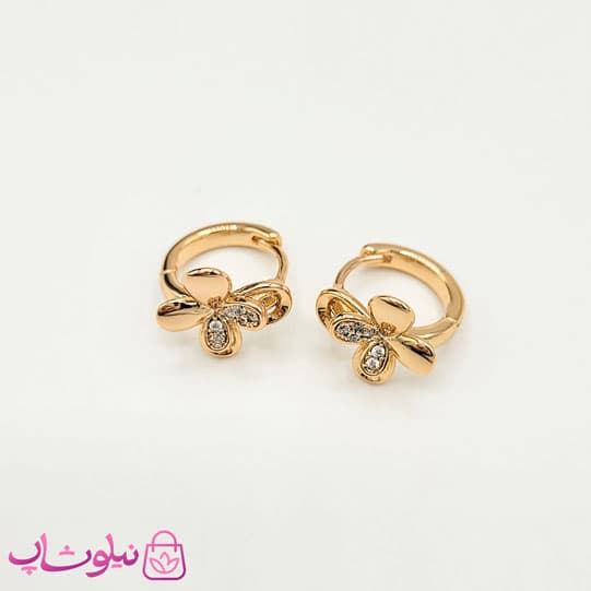 گوشواره حلقه ای دخترانه ژوپینگ مدل گل کد 791