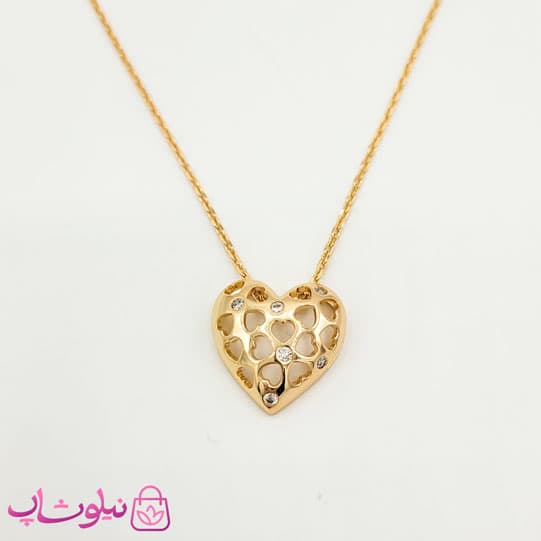 گردنبند ژوپینگ مدل قلب فانتزی کد 1989 — تصویر ۳