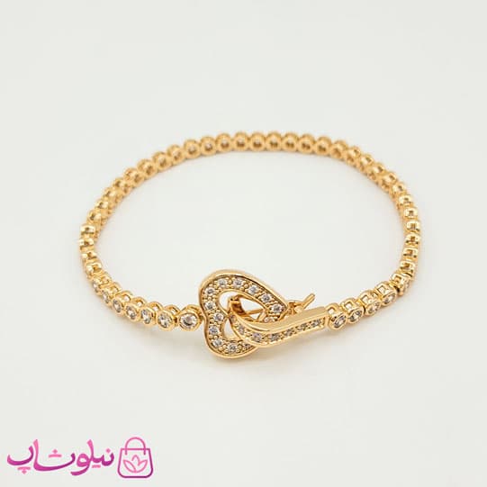 دستبند دخترانه ژوپینگ مدل تنیسی قلبی کد 3191 — تصویر ۵