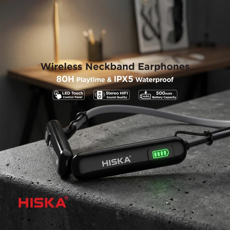 هدفون بلوتوثی گردنی هیسکا مدل Hiska FX-602 — تصویر ۶
