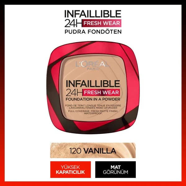پنکک 24 ساعته شماره 120 مدل FRESH WEAR رنگ VANILLA — تصویر ۸