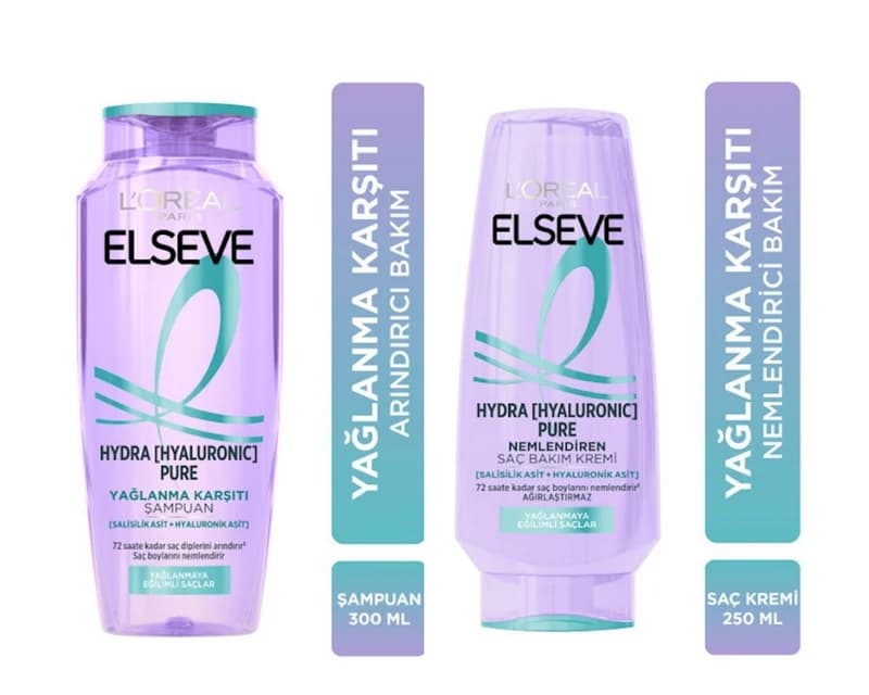 پک شامپو و نرم کننده آبرسان موی چرب ELSEVE سری HYDRA PURE — تصویر ۲