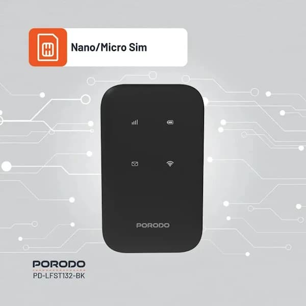 مودم جیبی پرودو PD-LFST132 ظرفیت ۴G LTE و PORODO WiFi 6 — تصویر ۱۲
