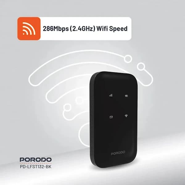 مودم جیبی پرودو PD-LFST132 ظرفیت ۴G LTE و PORODO WiFi 6 — تصویر ۹