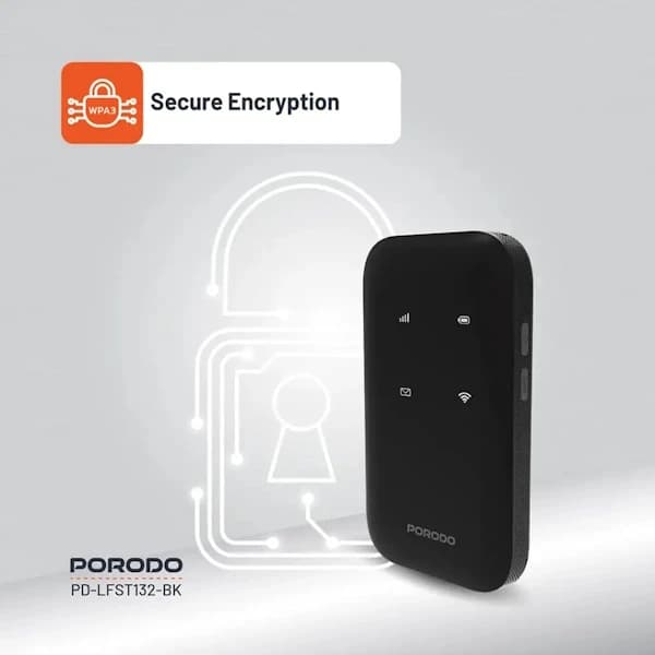 مودم جیبی پرودو PD-LFST132 ظرفیت ۴G LTE و PORODO WiFi 6 — تصویر ۷